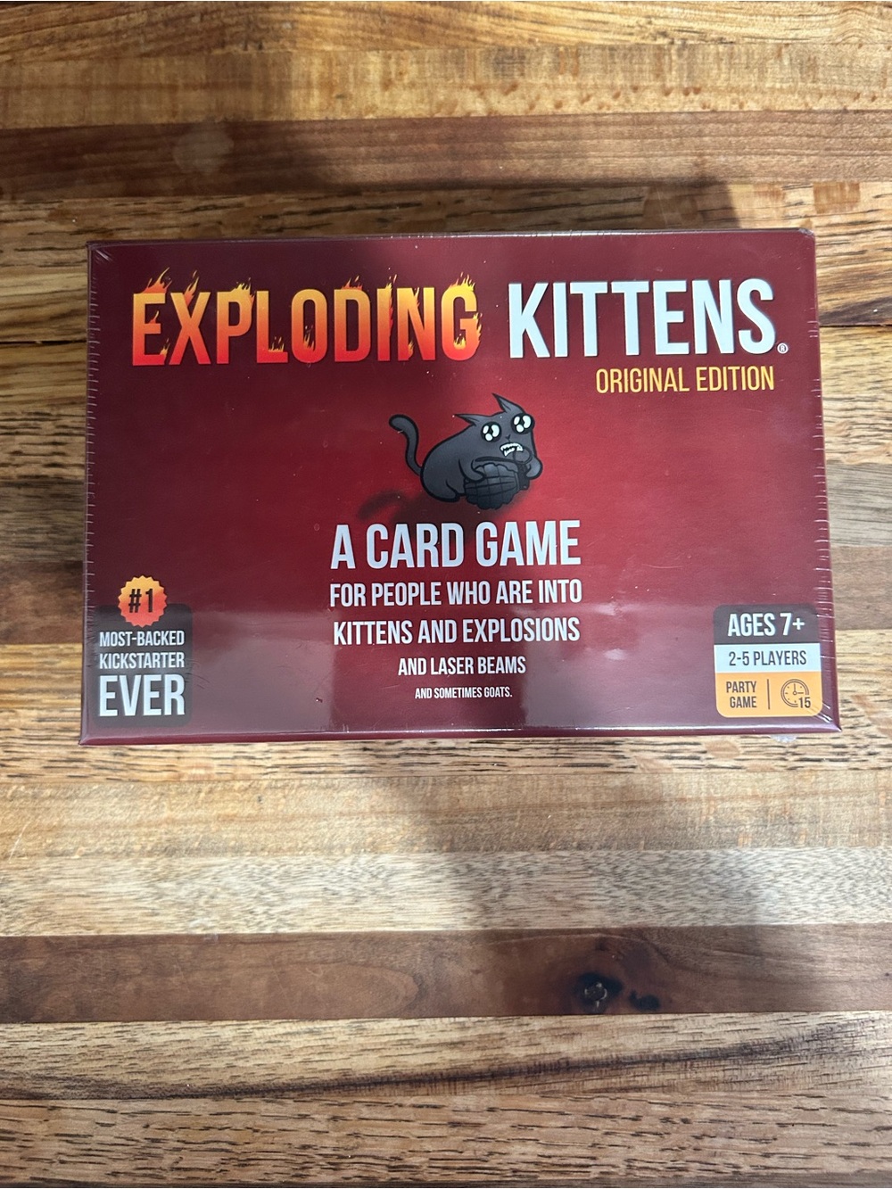 Exploding Kittens Original Edition Card Game - Red
